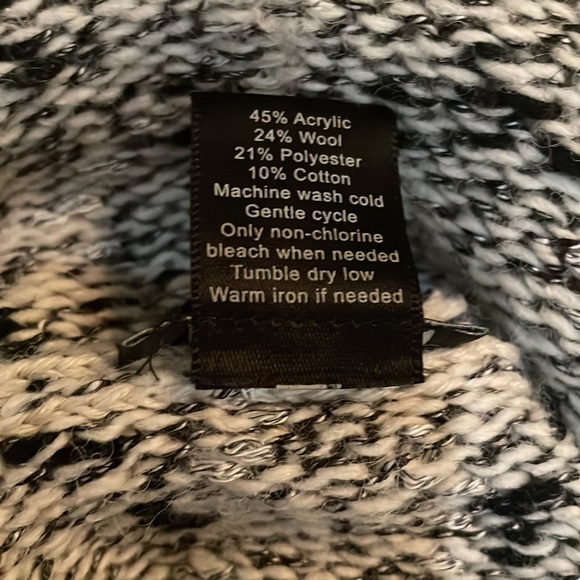 Ann Taylor - Black and White Chunky Long Cardigan - Size XL - Picture 6 of 9